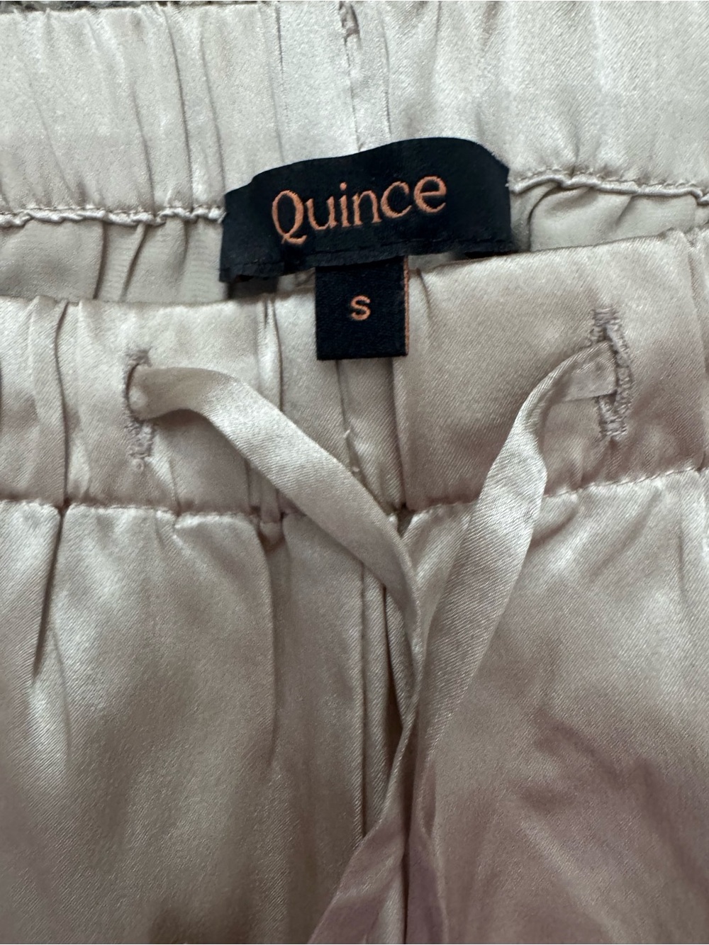Quince Women's 100% Washable Silk Drawstring Wide Leg Pants - Picture 4 of 5